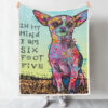 Dog In Blanket – Chihuahua – In My Mind – Dog Throw Blanket – Blanket With Dogs On It – Dog Painting Blanket – Furlidays