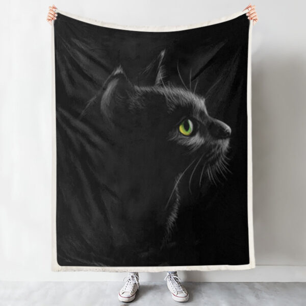 Cat In Blanket – Black Cat – Blanket With Cats On It – Cat Blanket For Couch – Furlidays