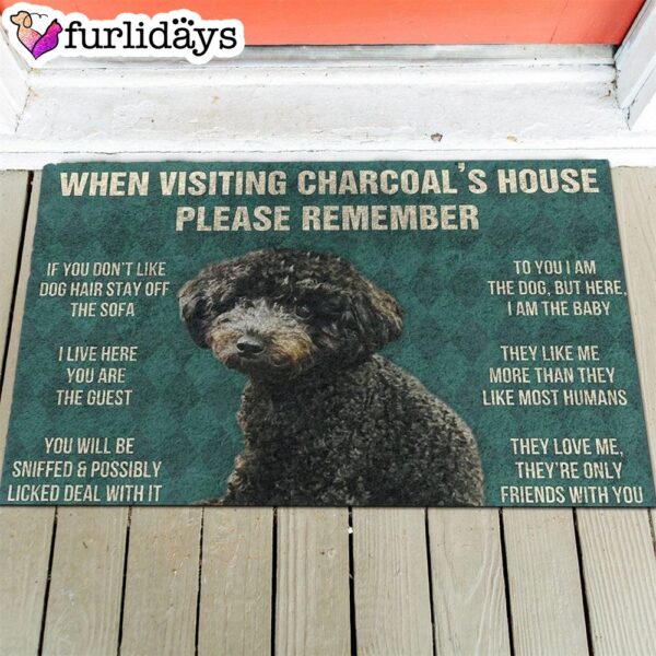 Charcoals House Rules Doormat’s Rules Doormat – Funny Doormat – Dog Memorial Gift