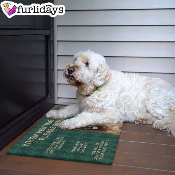 Charcoals House Rules Doormat’s Rules Doormat – Funny Doormat – Dog Memorial Gift
