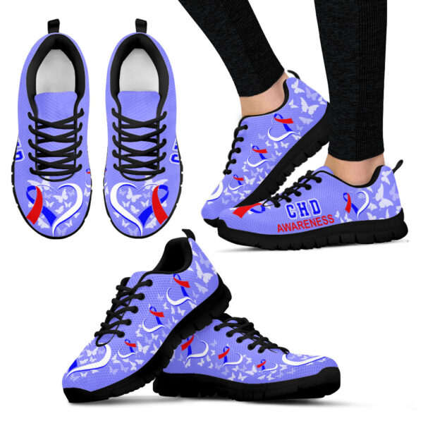 Chd Awareness Shoes Heart Ribbon Sneaker Walking Shoes – Best Gift For Men And Women – Shoes Gift For Adults