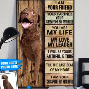 Chesapeake Bay Retriever Personalized Poster Canvas Dog Canvas Wall Art Dog Lovers Gifts For Him Or Her 1