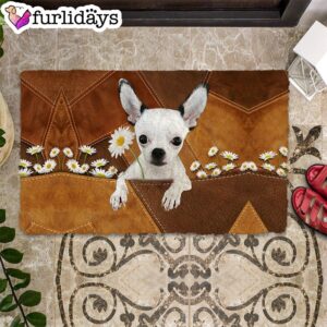 Chihuahua 2 Holding Daisy Doormat Pet Welcome Mats Dog Memorial Gift 1