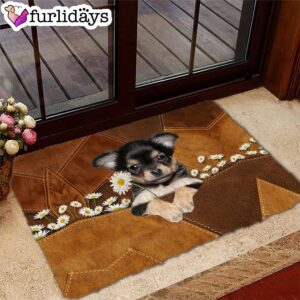 Chihuahua 3 Holding Daisy Doormat Pet Welcome Mats Unique Gifts Doormat 2