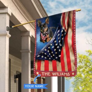 Chihuahua Black Personalized House Flag –…
