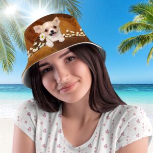 Chihuahua Bucket Hat Hats To Walk With Your Beloved Dog Gift For Dog Loving Friends 1 ussmd0