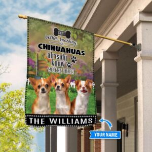 Chihuahua Don t Bother Knocking Personalized Flag Garden Dog Flag Custom Dog Garden Flags 3