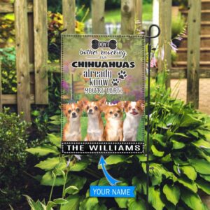 Chihuahua Don’t Bother Knocking Personalized Garden…
