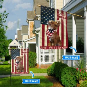 Chihuahua God Bless America Personalized Flag Custom Dog Garden Flags Dog Flags Outdoor 1