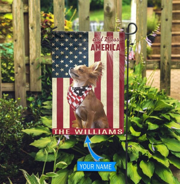 Chihuahua God Bless America Personalized Flag – Custom Dog Garden Flags – Dog Flags Outdoor
