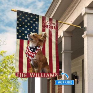 Chihuahua God Bless America Personalized Flag Custom Dog Garden Flags Dog Flags Outdoor 3