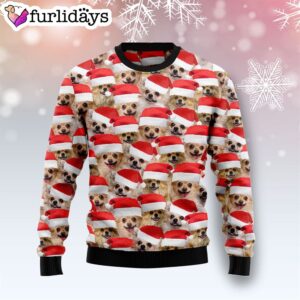 Chihuahua Group Awesome Ugly Christmas Sweater…