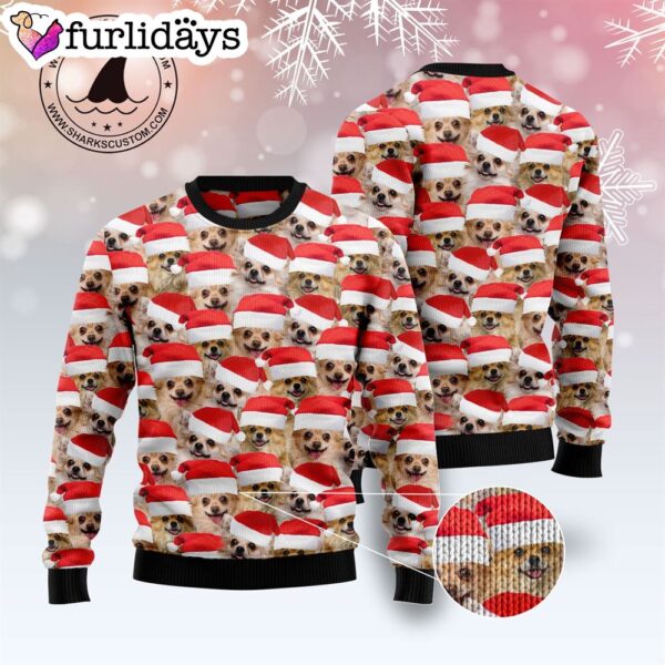 Chihuahua Group Awesome Ugly Christmas Sweater – Lover Xmas Sweater Gift  – Dog Memorial Gift