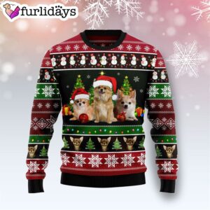 Chihuahua Group Beauty Ugly Christmas Sweater…