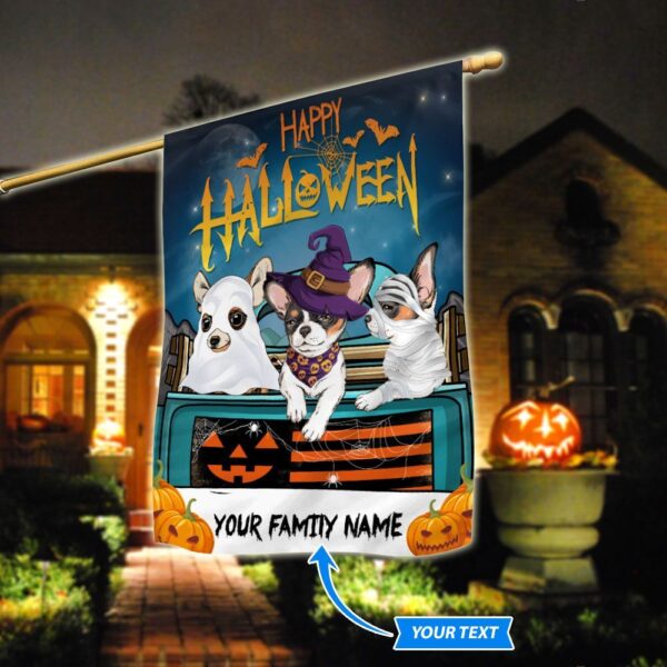 Chihuahua Halloween Personalized Flag – Garden Dog Flag – Personalized Dog Garden Flags