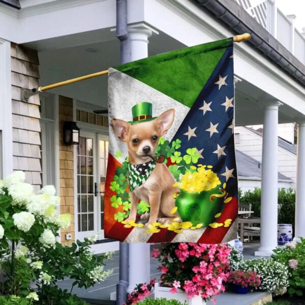 Chihuahua Happy St Patrick’s Day Garden Flag – Best Outdoor Decor Ideas – St Patrick’s Day Gifts
