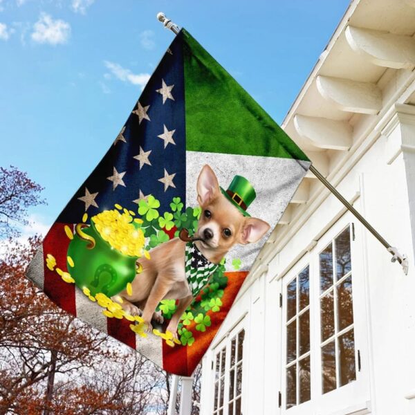 Chihuahua Happy St Patrick’s Day Garden Flag – Best Outdoor Decor Ideas – St Patrick’s Day Gifts