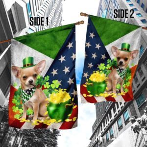 Chihuahua Happy St Patrick s Day Garden Flag Best Outdoor Decor Ideas St Patrick s Day Gifts 4