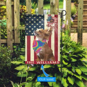 Chihuahua Hippie Personalized Flag Custom Dog Garden Flags Dog Flags Outdoor 2