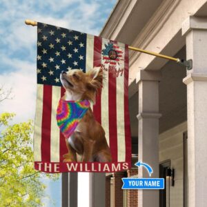 Chihuahua Hippie Personalized Flag Custom Dog Garden Flags Dog Flags Outdoor 3