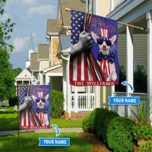 Chihuahua Independence Day Personalized Flag Garden Dog Flag Custom Dog Garden Flags 1