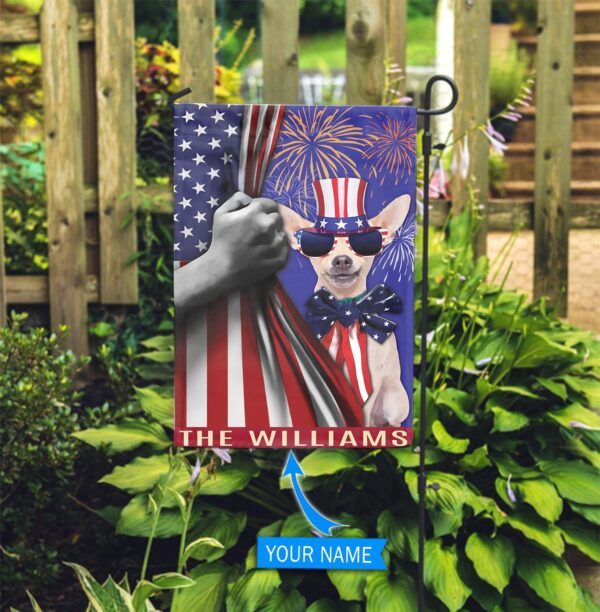 Chihuahua Independence Day Personalized Flag – Garden Dog Flag – Custom Dog Garden Flags