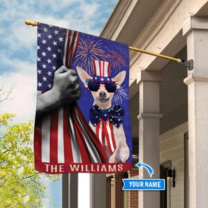 Chihuahua Independence Day Personalized Flag Garden Dog Flag Custom Dog Garden Flags 3