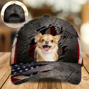 Chihuahua On The American Flag Cap Hats For Walking With Pets Gifts Dog Caps For Friends 1 vb75en