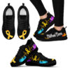 Childhood Cancer Shoes Art Heartbeat Sneaker Walking Shoes – Best Gift For Men And Women