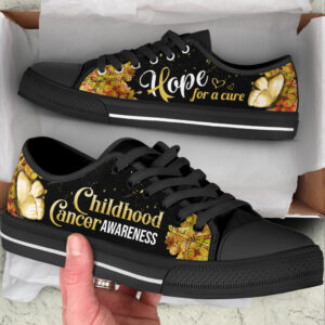 Childhood Cancer Shoes Hope For A Cure Low Top Shoes Best Gift For Men And Women 2