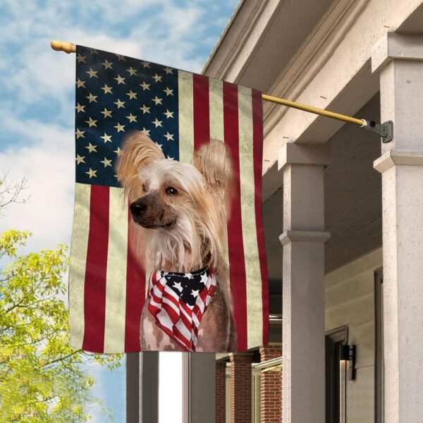 Chinese Crested Dog House Flag – Dog Flags Outdoor – Dog Lovers Gifts for Him or Her