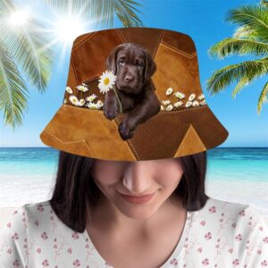Chocolate Labrador Bucket Hat Hats To Walk With Your Beloved Dog A Gift For Dog Lovers 2 exjtjn