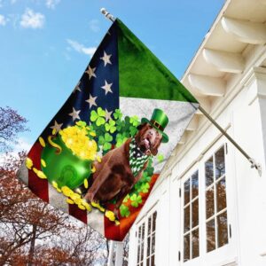 Chocolate Labrador Happy St Patrick s Day Garden Flag Best Outdoor Decor Ideas St Patrick s Day Gifts 2