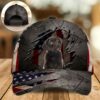 Chocolate Labrador On The American Flag Cap Custom Photo – Hats For Walking With Pets – Gifts Dog Hats For Relatives