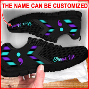 Choose Life Pattern Shoes Simplify Style Sneakers Walking Shoes New Version Personalized Custom Best Shoes For Men And Women 1