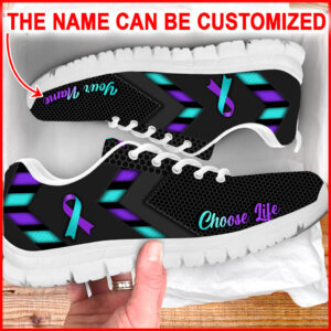 Choose Life Pattern Shoes Simplify Style Sneakers Walking Shoes Personalized Custom Best Shoes For Men And Women 1