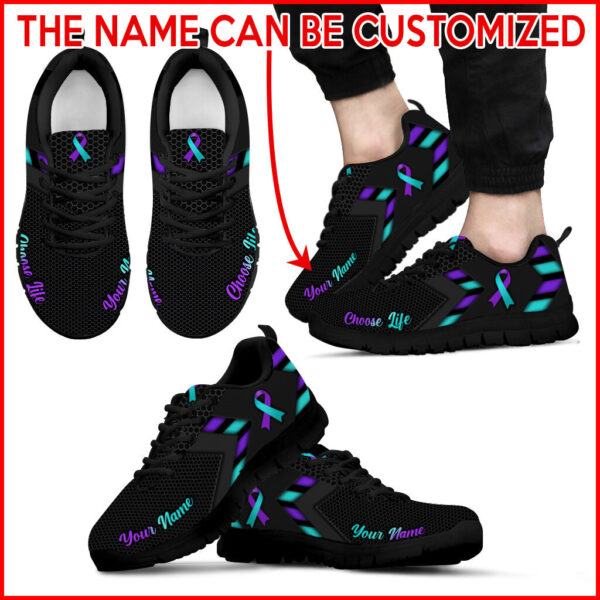 Choose Life Pattern Shoes Simplify Style Sneakers Walking Shoes – Personalized Custom – Best Shoes For Men And Women