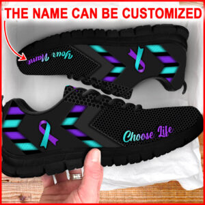 Choose Life Pattern Shoes Simplify Style Sneakers Walking Shoes Personalized Custom Best Shoes For Men And Women 3