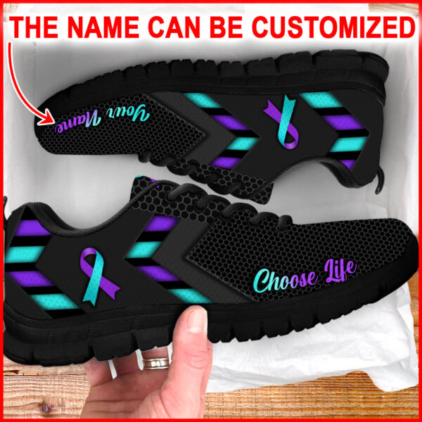 Choose Life Pattern Shoes Simplify Style Sneakers Walking Shoes – Personalized Custom – Best Shoes For Men And Women