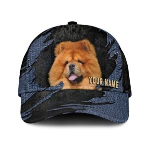 Chow Chow Jean Background Custom Name Cap Classic Baseball Cap All Over Print Gift For Dog Lovers 1 icwoxy