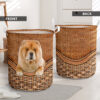 Chow Chow Rattan Texture Laundry Basket – Dog Laundry Basket – Christmas Gift For Her – Home Decor