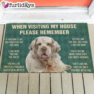 Clumber Spaniel s Rules Doormat Outdoor Decor Christmas Gift For Pet Lovers 1