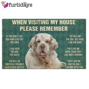 Clumber Spaniel s Rules Doormat Outdoor Decor Christmas Gift For Pet Lovers 2