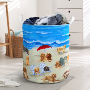 Cocker Spaniel In Beach Laundry Basket Dog Laundry Basket Christmas Gift For Her Home Decor 1