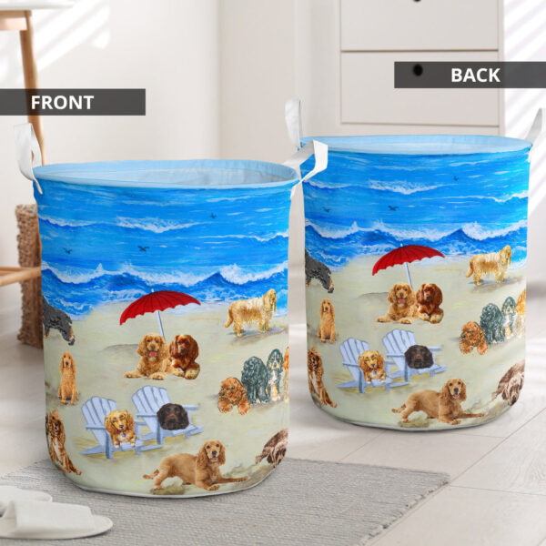 Cocker Spaniel In Beach – Laundry Basket – Dog Laundry Basket – Christmas Gift For Her – Home Decor