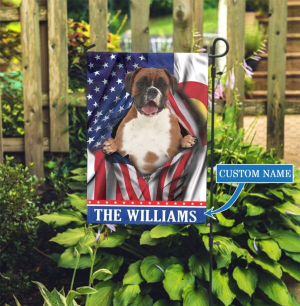 Colorado Boxer Dog Personalized Garden Flag – Garden Dog Flag – Personalized Dog Garden Flags
