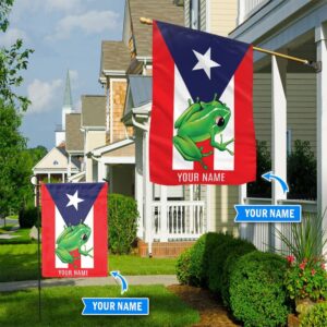 Coqui Frog Puerto Rico Personalized Flag…