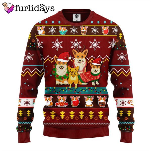 Corgi Cute Ugly Christmas Sweater Red Brown – Best Xmas Gifts –  Dog Memorial Gift