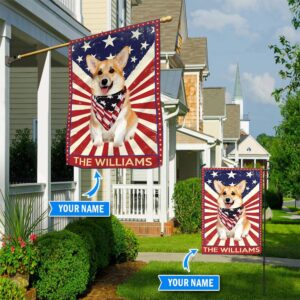Corgi Garden Personalized Flag Custom Dog Garden Flags Dog Flags Outdoor 1