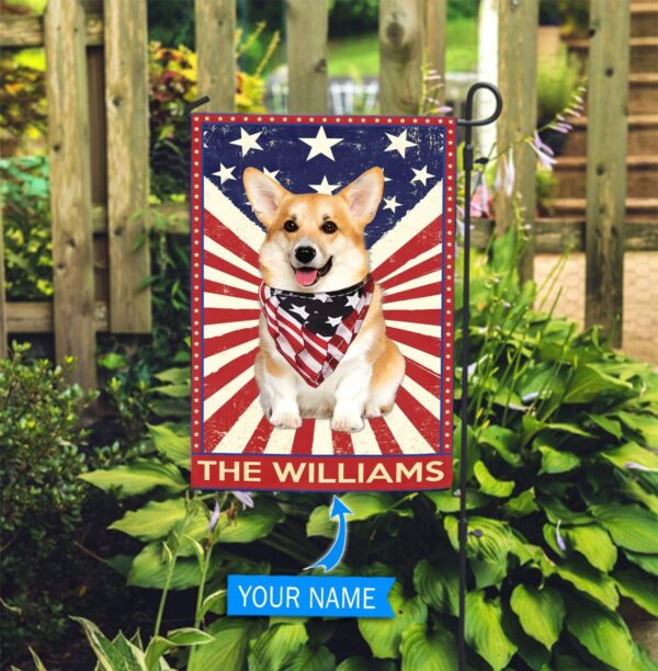 Corgi Garden Personalized Flag – Custom Dog Garden Flags – Dog Flags Outdoor